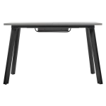 Стол Bradex Home Dublin раскладной 120-160х80х75 серый мрамор с чёрными ножками