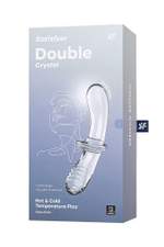 Прозрачный двусторонний стеклянный фаллоимитатор Satisfyer Double Crystal - 19,5 см.