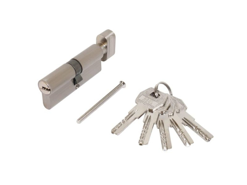 Цилиндр. механизм Стандарт MAX 80 (40*40В) SN 5кл перф.ключ/верт. никель матовый