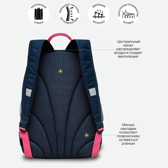 Çanta \ Bag \ RG-463-6 Рюкзак школьный (/1 синий)