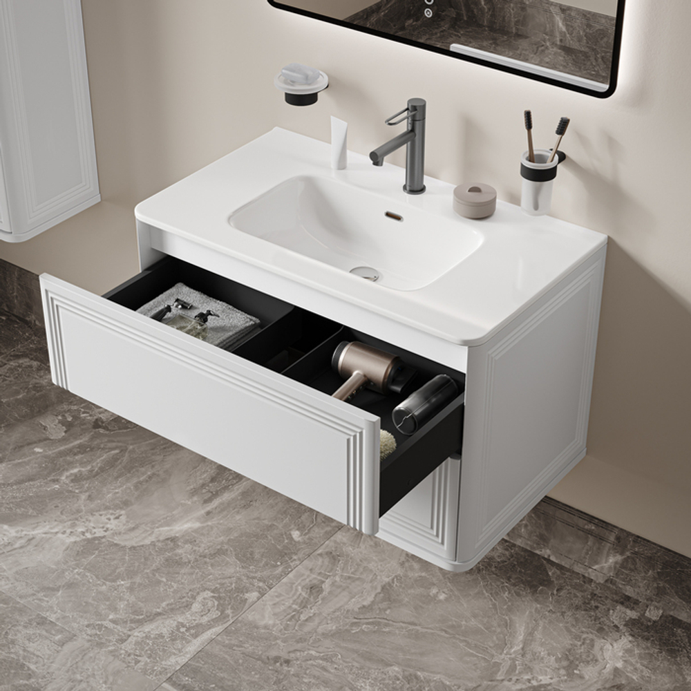 Тумба с умывальником IDDIS Oxford Neo, подвесная, 80 см, белый, OXN80W0i95K