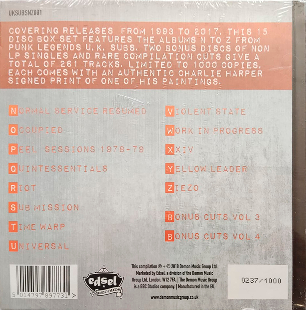 U.K. Subs / The Albums N-Z Volume 2 (Deluxe Edition)(15CD)