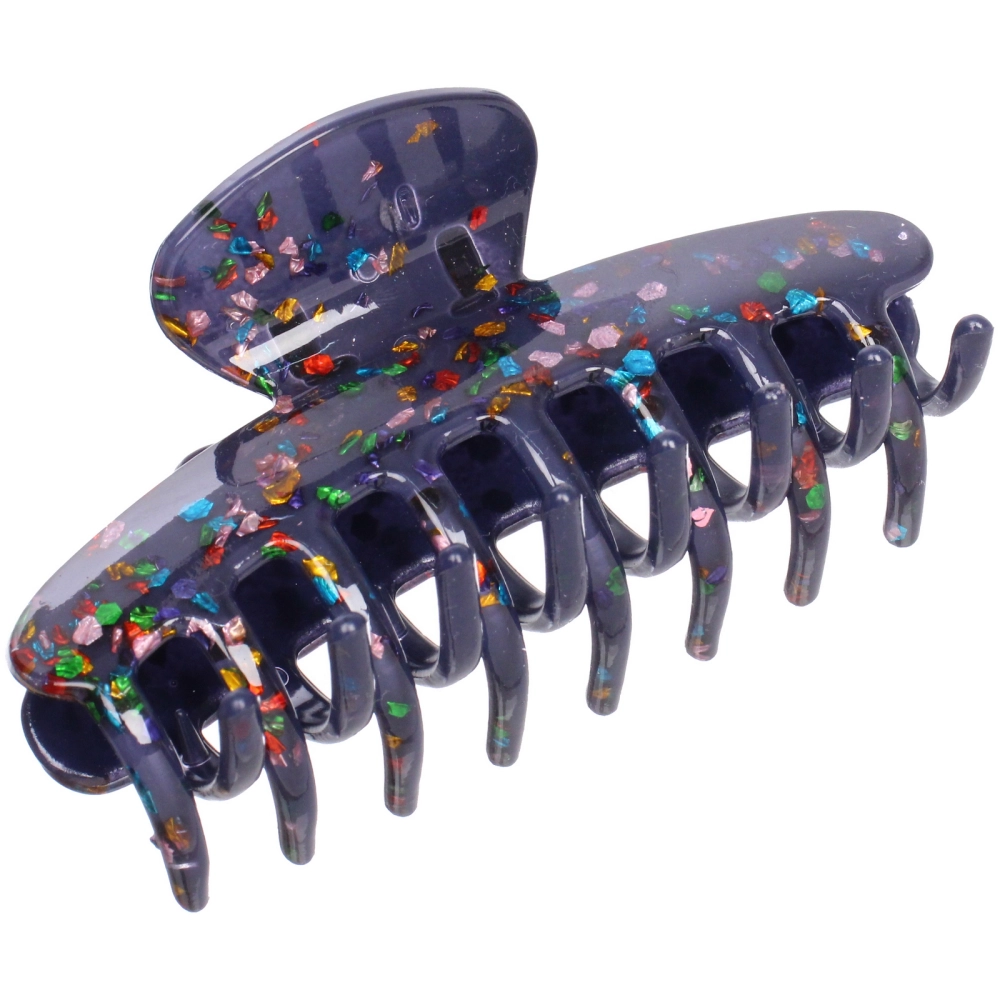 Заколка - краб для волос «AKS - VIENTO», микс 6 цветов, классика, 9,5*3,5см