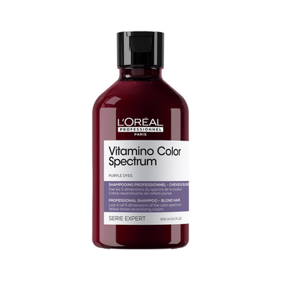 L'Oreal Professionnel Vitamino Color Spectrum нейтрализирующий фиолетовый шампунь для окрашенных волос, 300 мл.