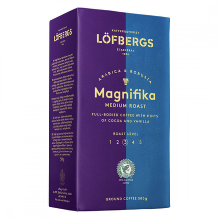 Кофе LOFBERGS Magnifika, молотый, 500г. Лофбергс