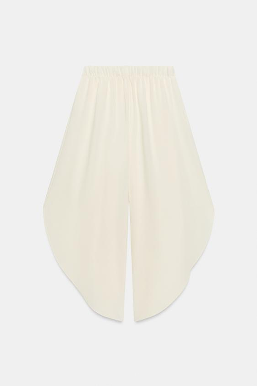 ZARA ЛЕГКИЕ БРЮКИ С РАЗРЕЗАМИ, ЭКРЮ
