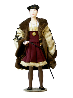 Кукла фарфоровая в мужском европейском придворном костюме. Немцы