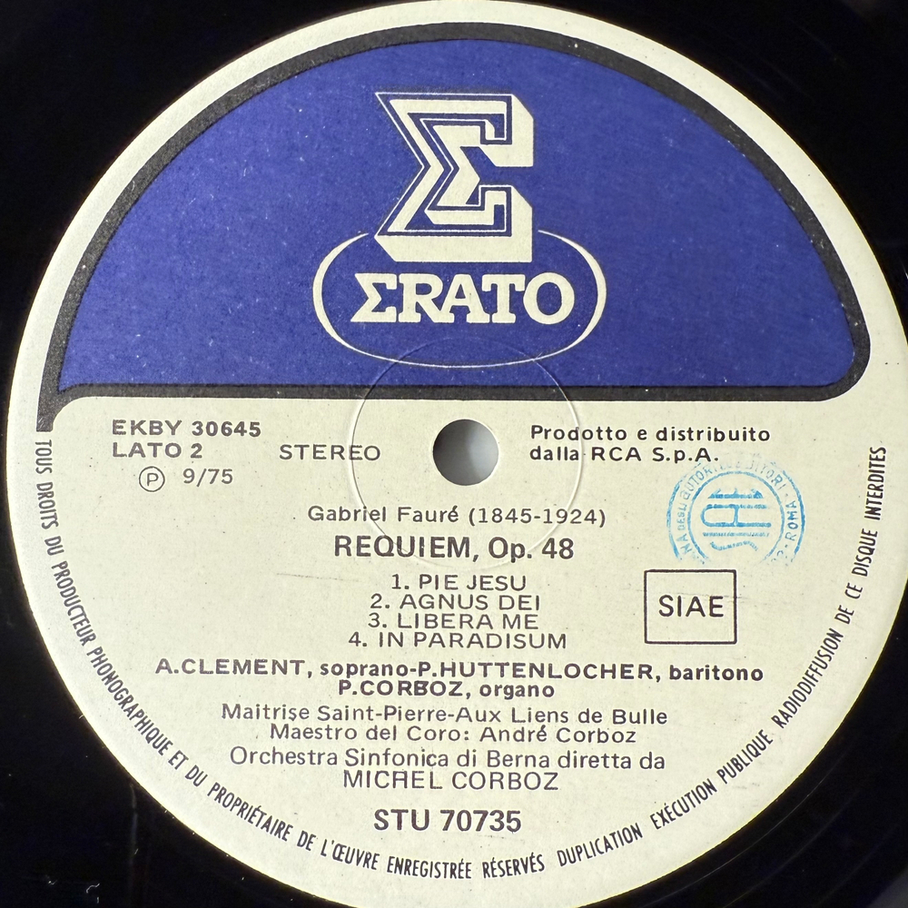 Форе - Реквием (Италия 1975г.)