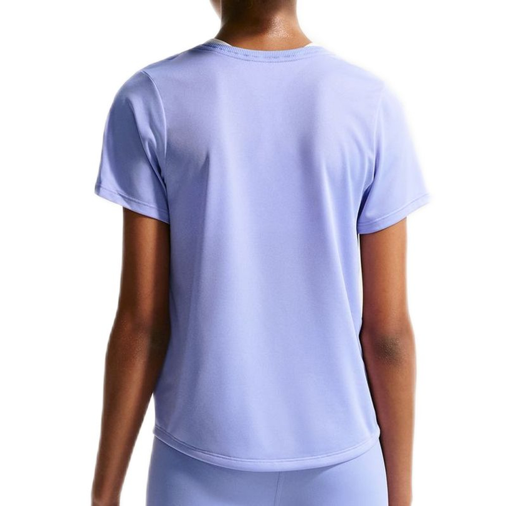 Футболка для девочки Nike Kids One Fitted Dri-Fit Short Sleeve - light thistle/white