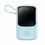 Внешняя АКБ Baseus Qpow Pro Digital Display 20W 10000 mAh- Голубой