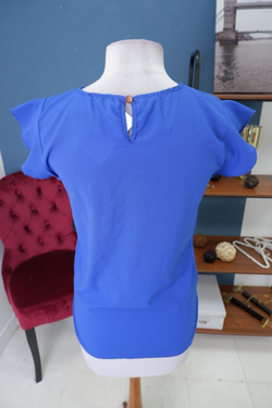 Блузка васильковая 46 размер