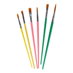 Набор кистей синтетика 6 шт в пакете с картонной подложкой