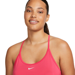 Женский топ теннисный Nike Dri-Fit One Elastika Standard Fit Tank - light fusion red/white