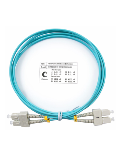 Cabeus FOP-50-SC-SC-2m Шнур оптический duplex SC-SC 50/125 mm OM3 2м LSZH