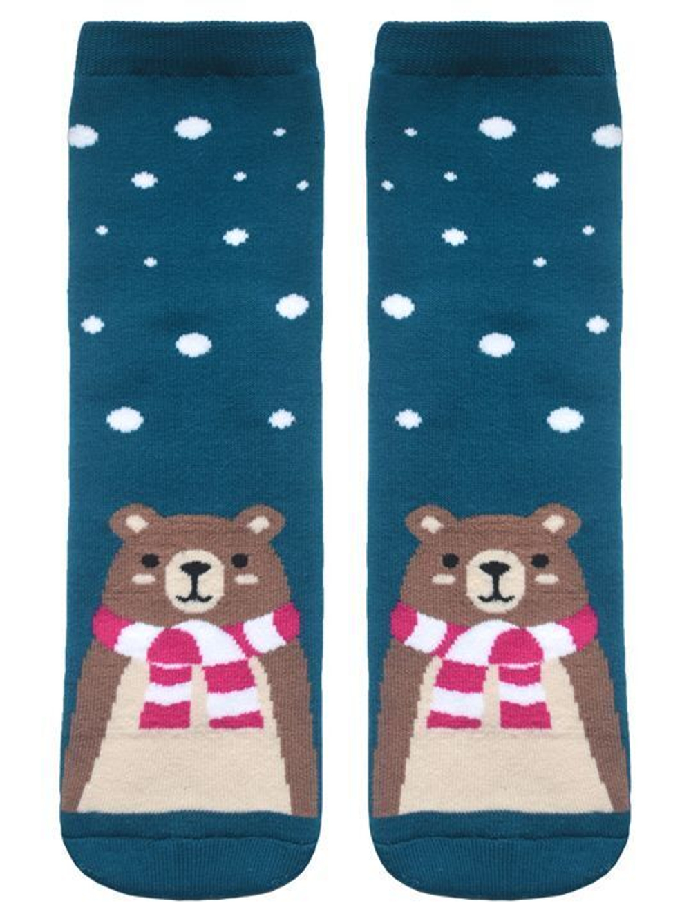 Махровые женские носки Лапландия с мишками (Размер: 23) (Цвет: темно-бирюзовый)