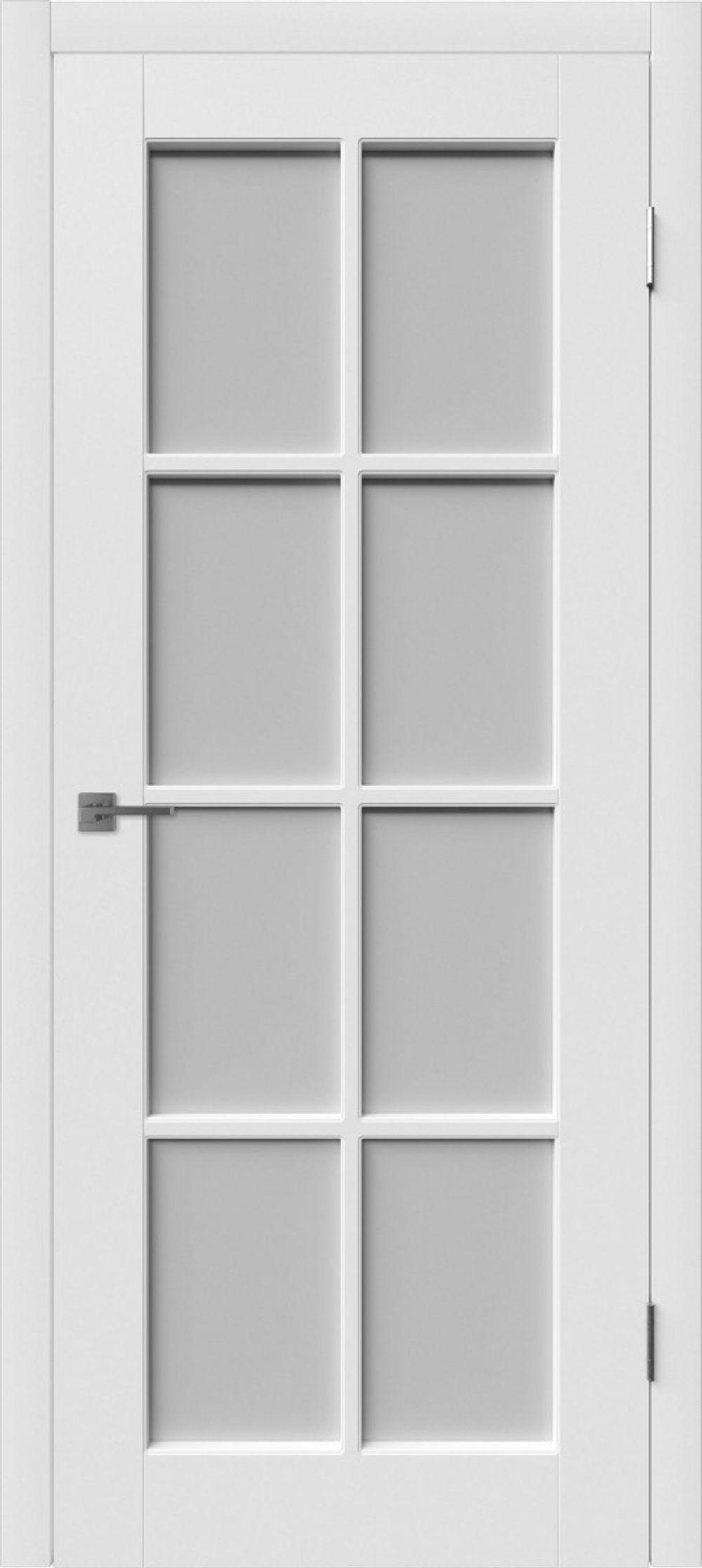 Межкомнатная дверь  VFD (ВФД)  Porta (Порта) Polar (эмаль белая)  стекло White Cloud 20ДО0