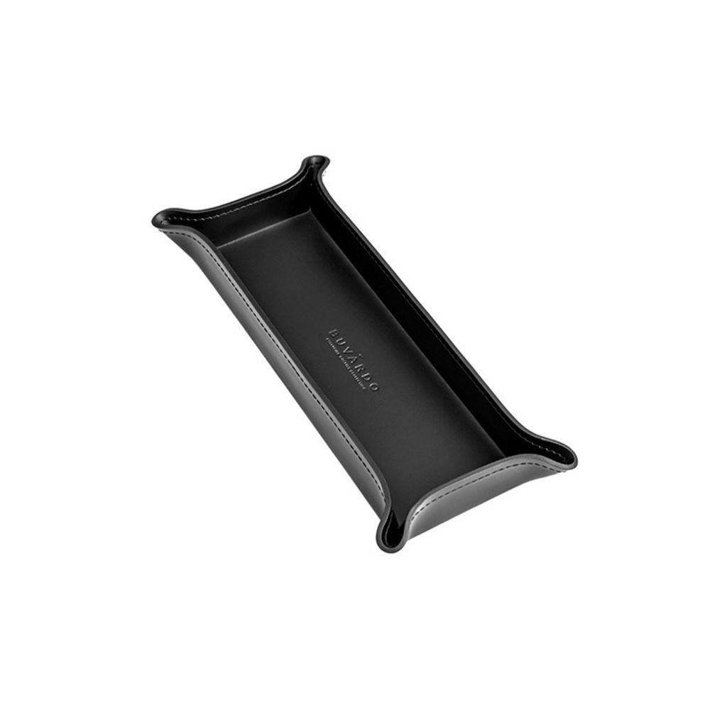 Лоток из двухслойной кожи Cuoietto с металлической вставкой 45*370*155 (TBCMet45-370-155)