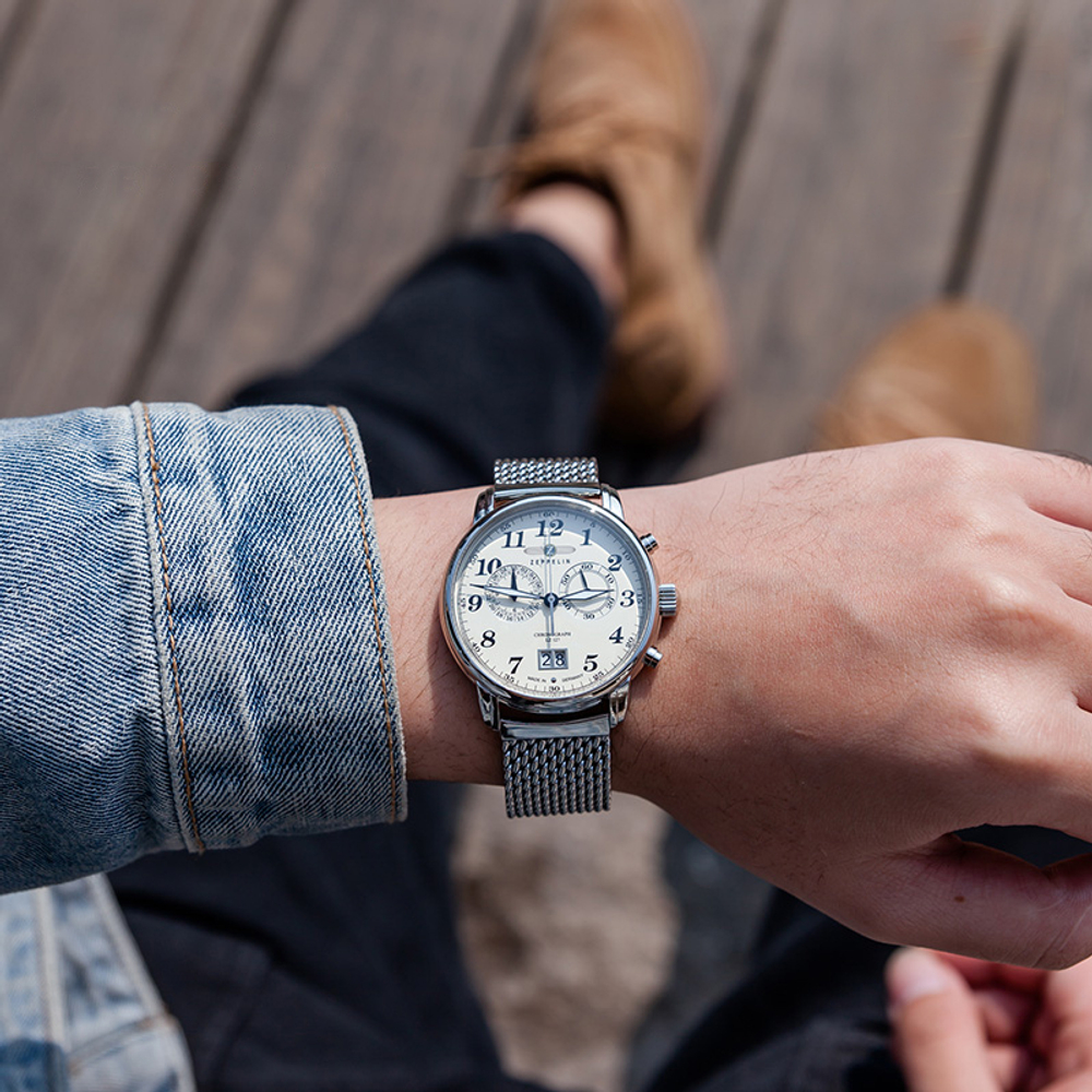 ZEPPELIN Piaget Collection Quartz Movement Men"s Watches Watch 40 Mother of Pearl Color Watch Dial