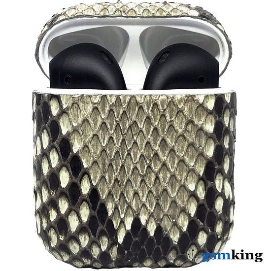 Отделка бокса Airpods натуральной кожей AirPods Snake