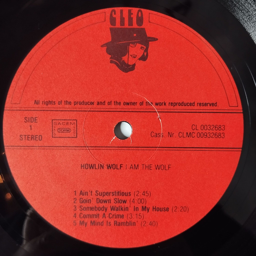 Винтажная виниловая пластинка LP Howlin Wolf I Am The Wolf (France 1988)