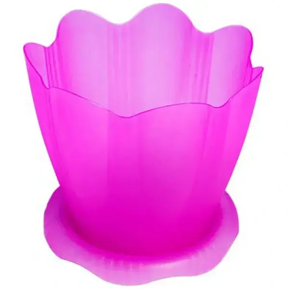 Горшок для цветов пластиковый 3л d-20см «Эдельвейс» с поддоном колор С192К