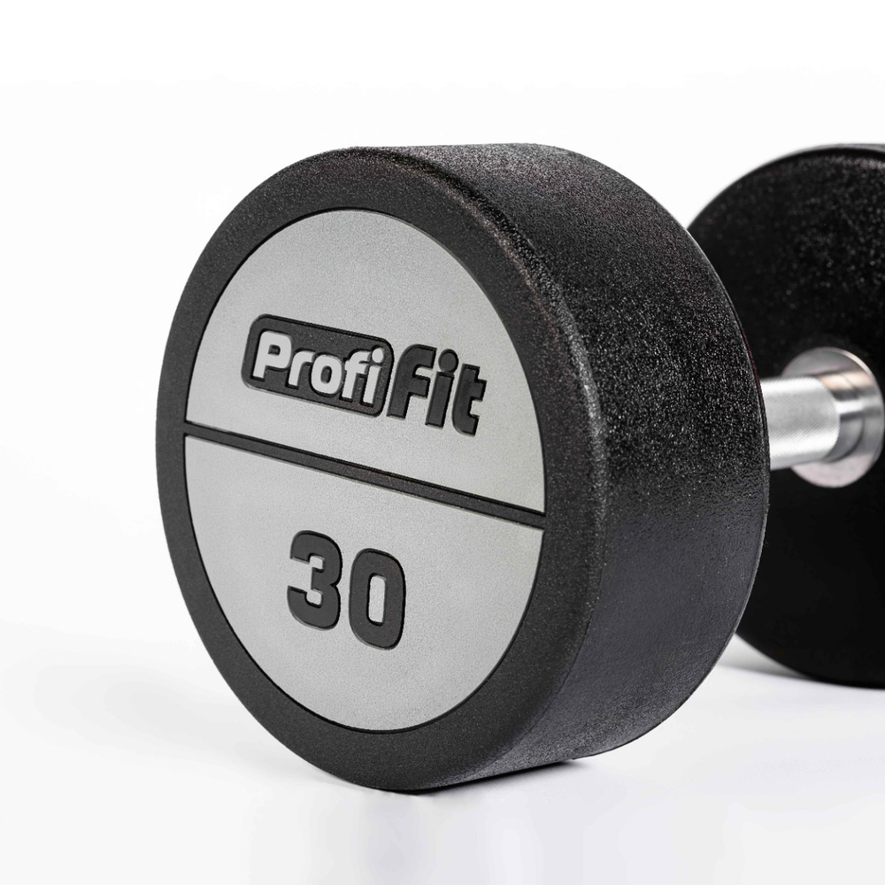 Гантельный ряд полиуретановый (шаг 2,5 кг, 5 пар) PROFI-FIT 27,5-37,5 кг