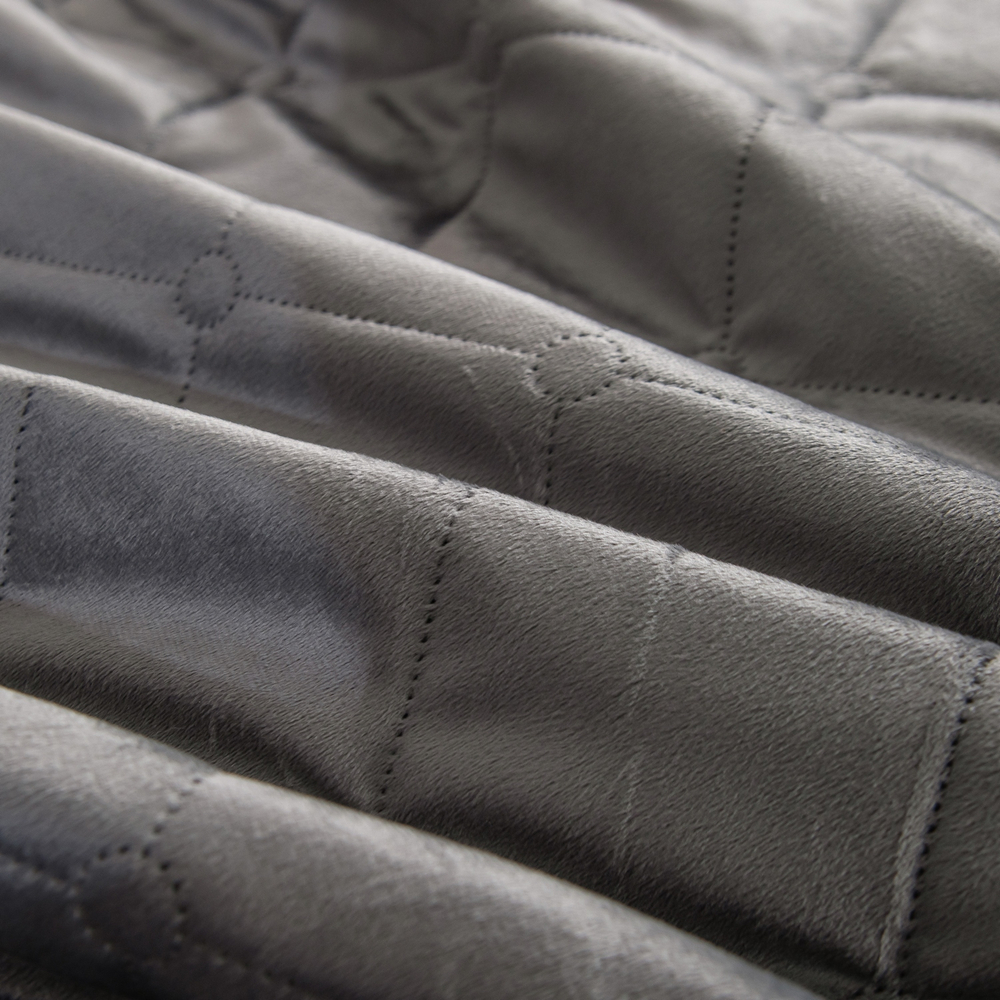 Велюровое покрывало ромб OVF043, размер 240*260, наволочки 50-70 2 шт