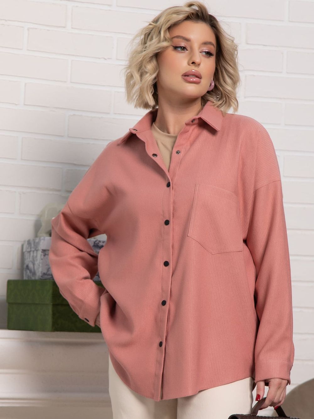 Рубашка Загадочная девушка (пыльная роза) Б15170-4М LT Collection