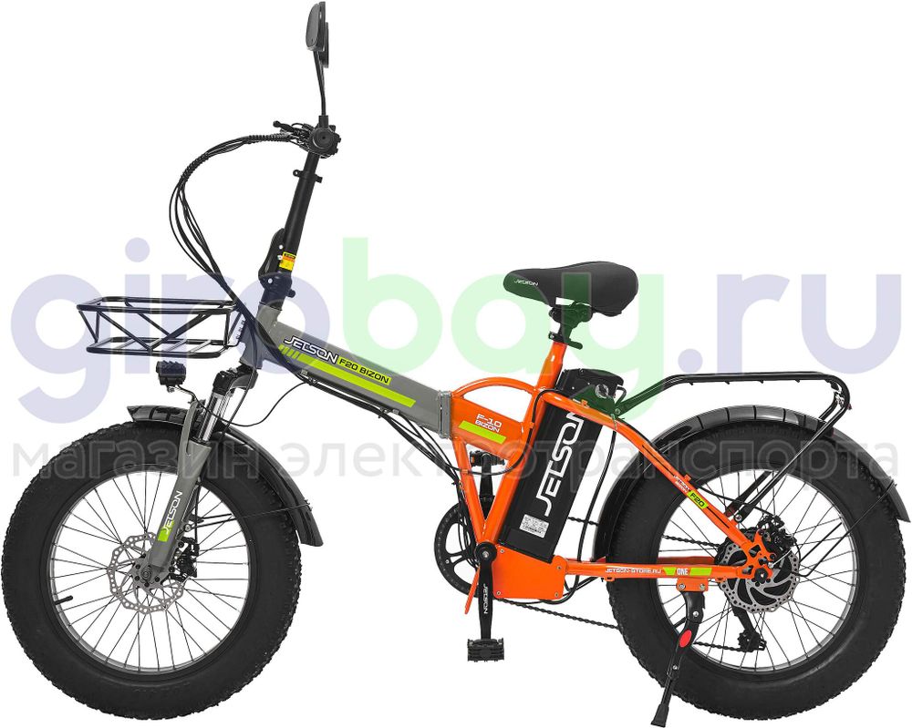 Электровелосипед Jetson F20 BIZON (48V/13Ah) - Серо-оранжевый фото №5