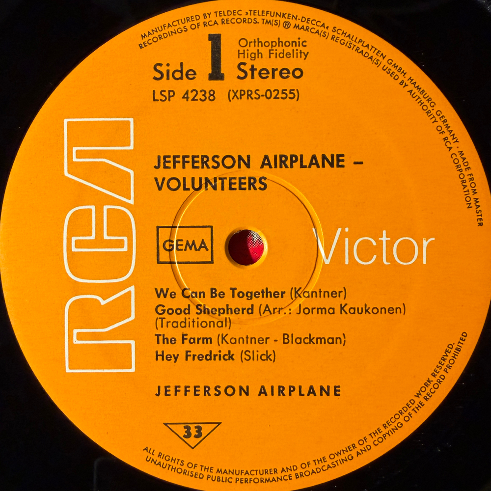 Jefferson Airplane ‎– Volunteers (Германия 1969г.)