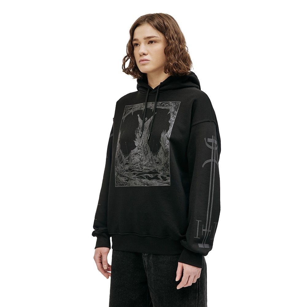 Худи Волчок Burning Death черный