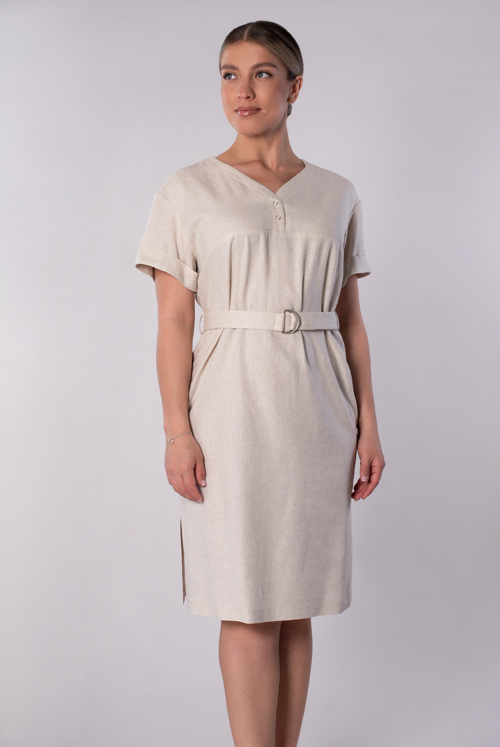 Платье женское 2357ЮПА, льняной #363Лен052357ЮПА