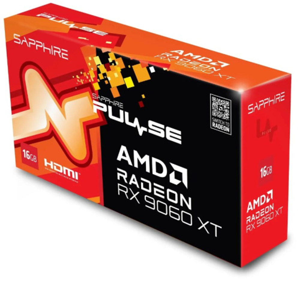 Видеокарта Sapphire Radeon RX 9060 XT PULSE (11350-03-20G)