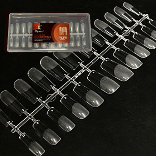 Типсы KYASSI гелевые 240шт квадратный глянец с матовой