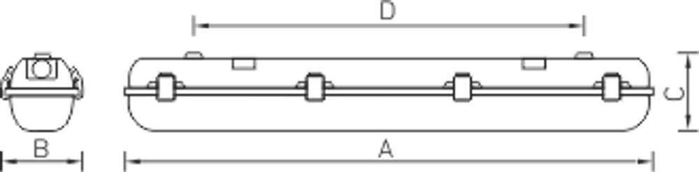 Светильник LED ДСП ARCTIC.OPL ECO LED 1200 TH 5000K СТ