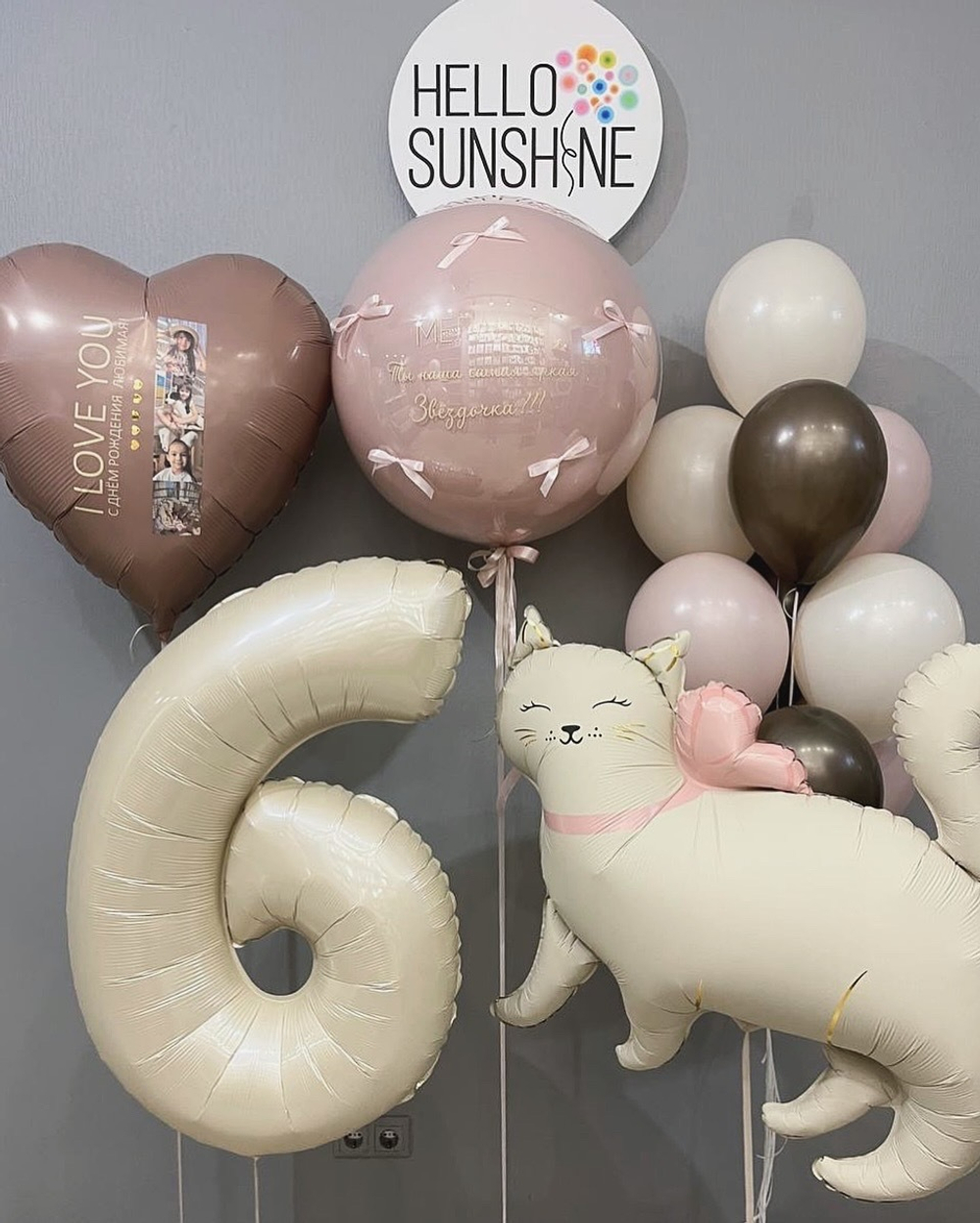 Набор шаров Пудровая кошечка