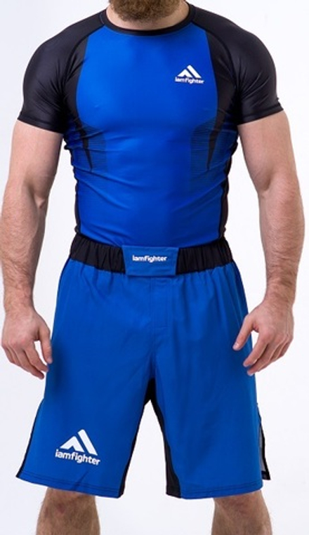 Комплект iamfighter 2в1 Рашгард/Шорты ММА Синий