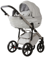 Детская коляска Adamex Chantal Pro Natura 2 в 1 CN-9-MOON (СВ. СЕРАЯ КОЖА)