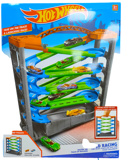 Игровой набор Hot Wheel  " Автотрек горка "  + 2 машинки ( переносной )