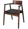 Стул The Round II, орех с черным сиденьем