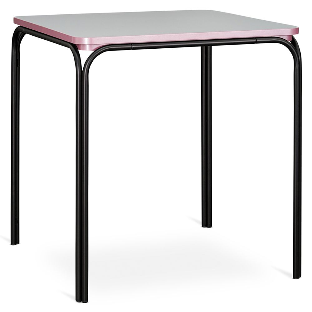 Стол обеденный Ror, 70х70 см, черный/серый/розовый