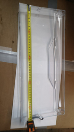 Панель ящика 198*456мм морозильной камеры прозрачный Ariston, Indesit C00385667, C00372744, 385667, 372744