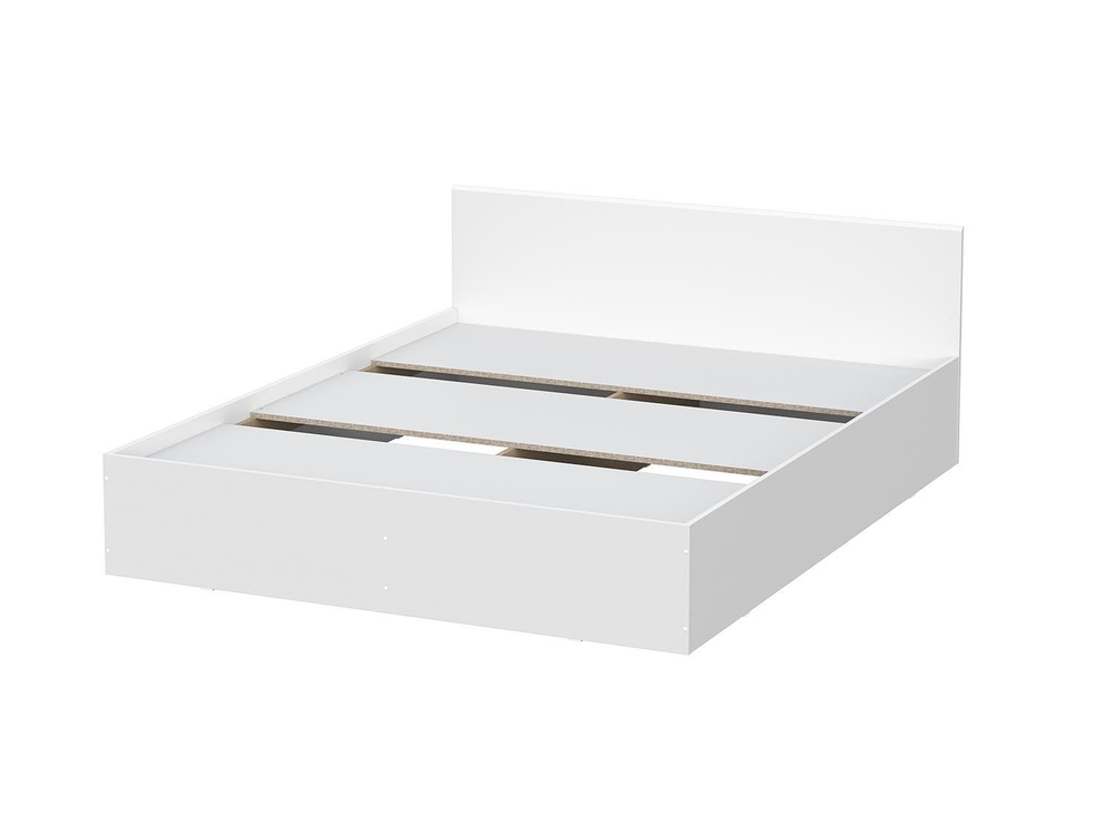 Токио кровать двойная универсальная 1,6 с основанием / Белый текстурный