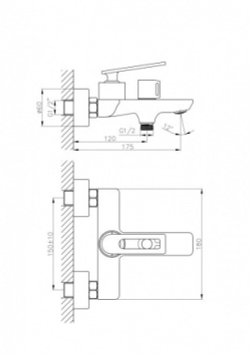 Смеситель для ванны и душа Haiba HB60589