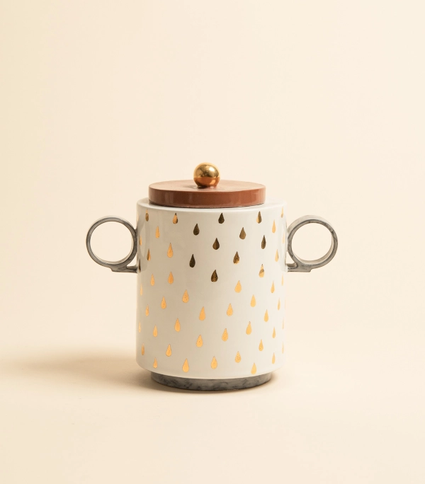 Сахарница — Капли, белый, 580 мл | Мария Кеслер