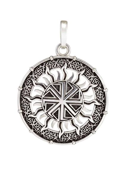 Купите в интернет-магазине коловрат в солнце оберег из серебра правый.