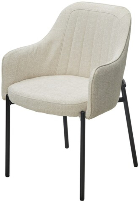 Стул М-City DISAUR Вилсон (Wilson) Daly-02 Светло-Бежевый, ткань, Черный каркас