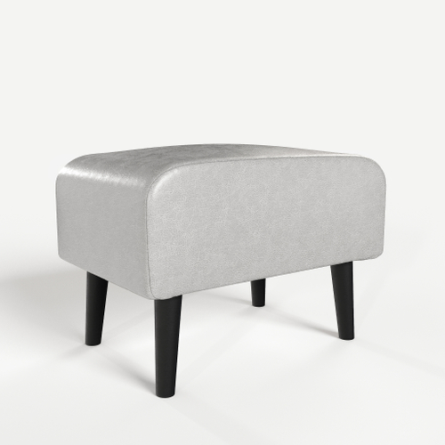 Пуф на высоких ножках Фантазёр из серой эко-кожи в офис, дом, салон красоты, прихожая, гостиная, на кухню, в кафе, в зону ожидания, в коридор, к туалетному столику. Банкетка, подставка.