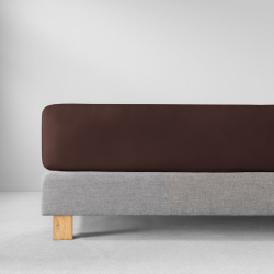 Простыня на резинке 150x200 Estella 385 schoko коричневая