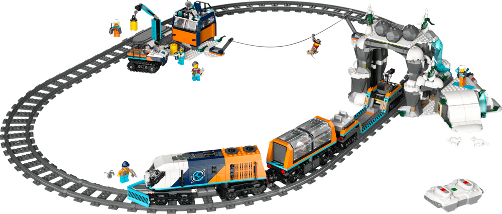 Конструктор Лего Сити Экспресс-поезд Арктический полярный 60470 | LEGO City Arctic Polar Express Train 1517 деталей | 7+